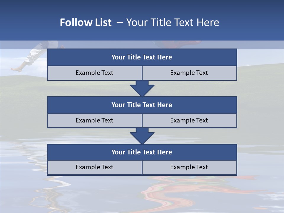 Beautiful Blue Running PowerPoint Template