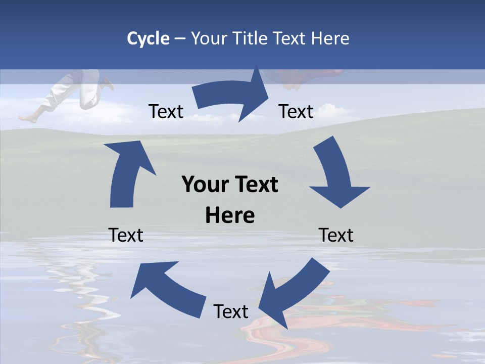 Beautiful Blue Running PowerPoint Template