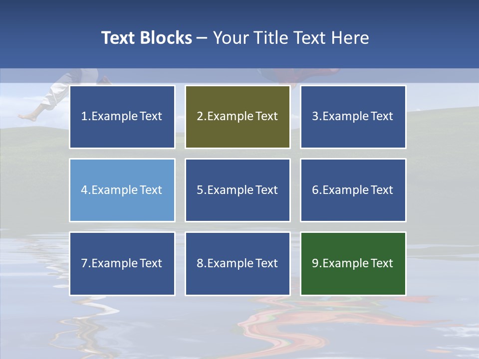 Beautiful Blue Running PowerPoint Template