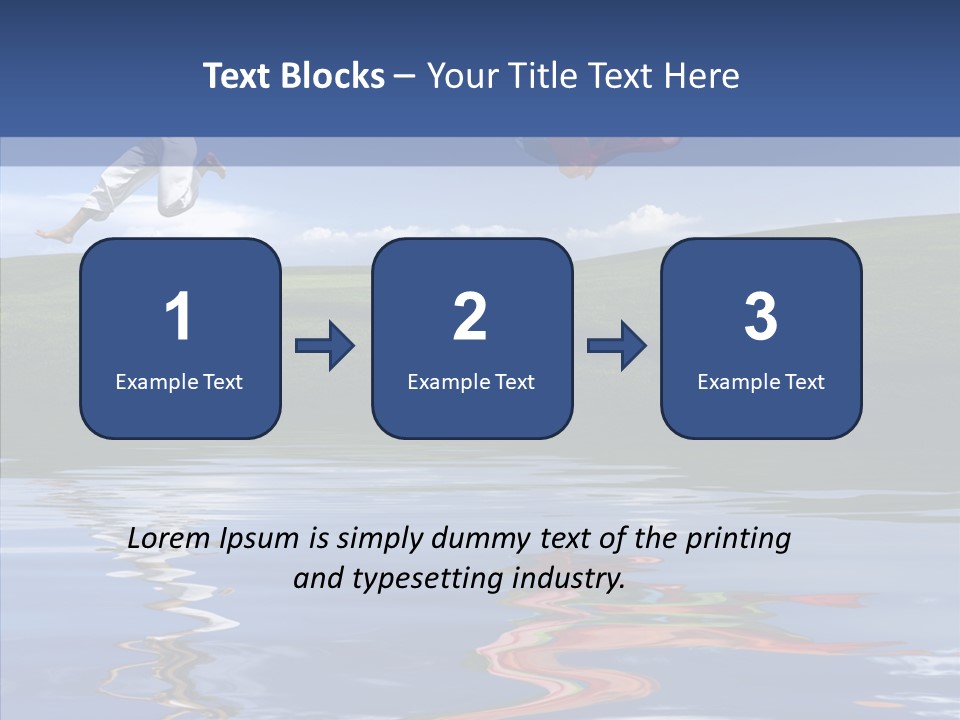 Beautiful Blue Running PowerPoint Template
