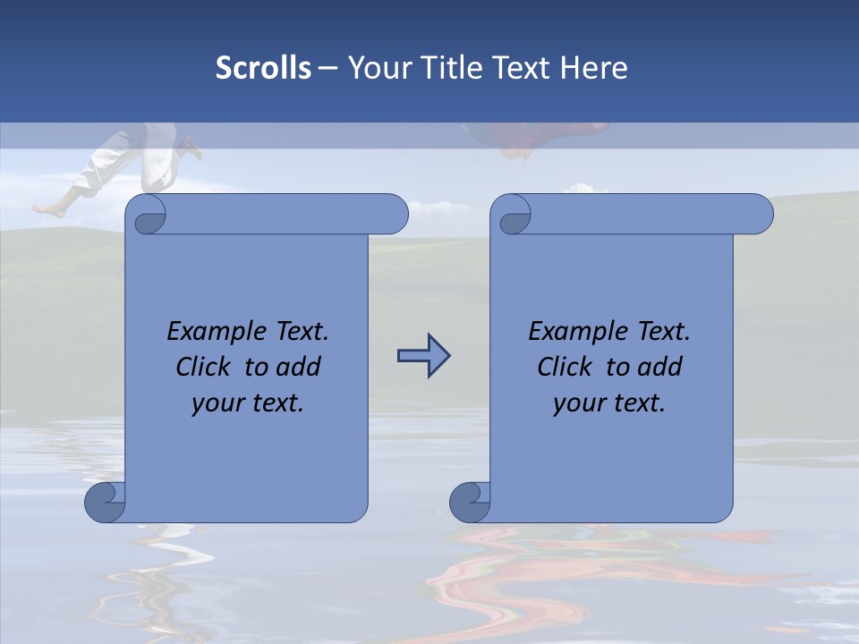Beautiful Blue Running PowerPoint Template