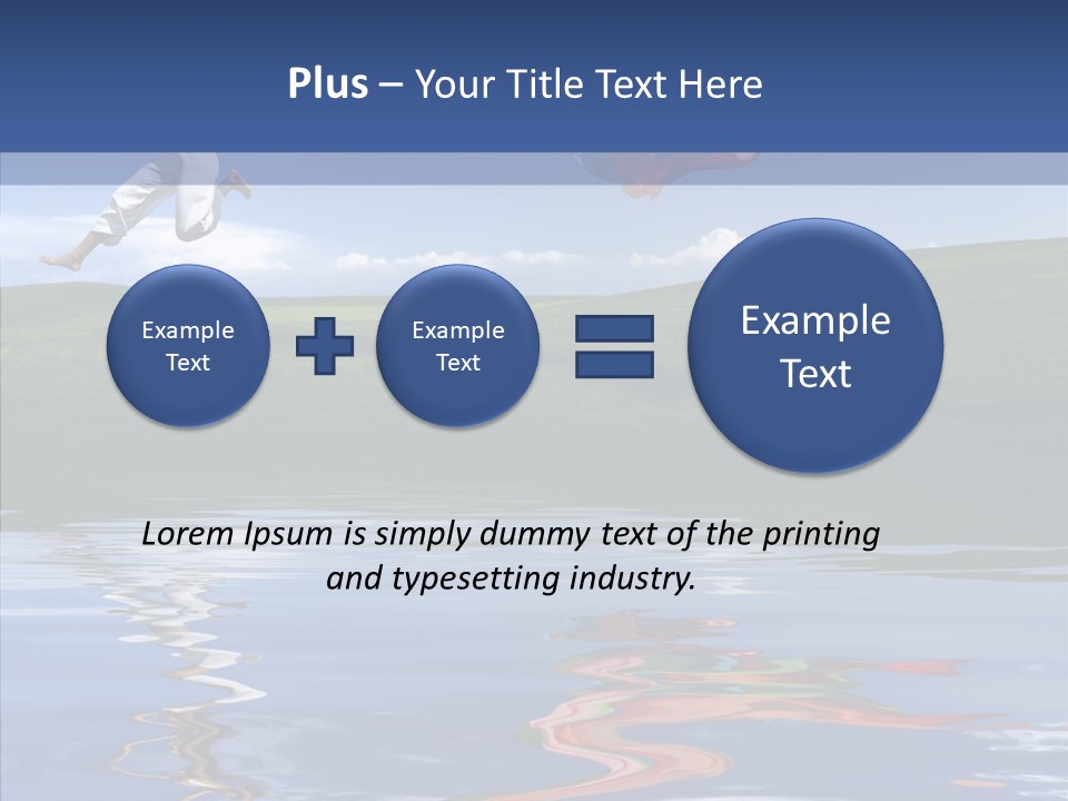 Beautiful Blue Running PowerPoint Template