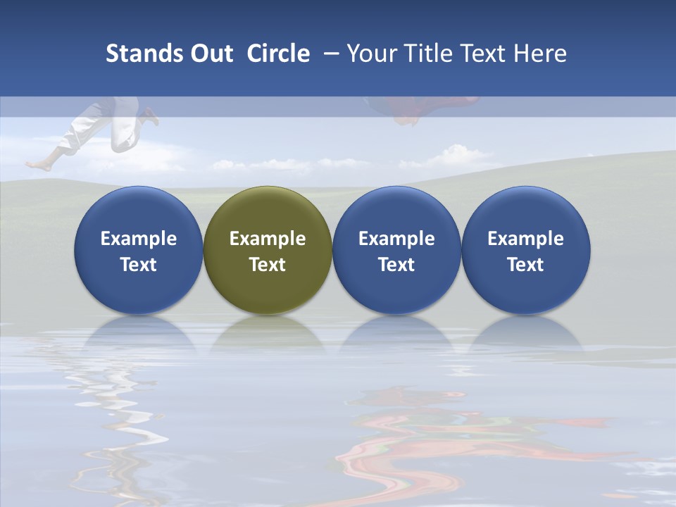 Beautiful Blue Running PowerPoint Template