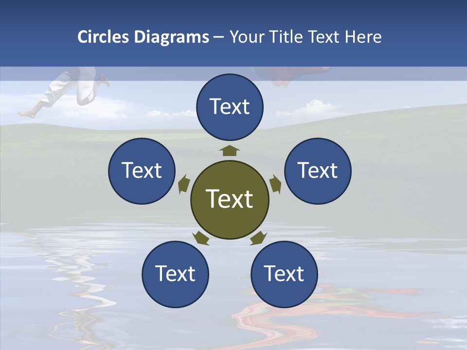 Beautiful Blue Running PowerPoint Template