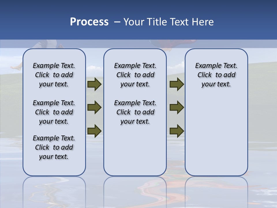 Beautiful Blue Running PowerPoint Template