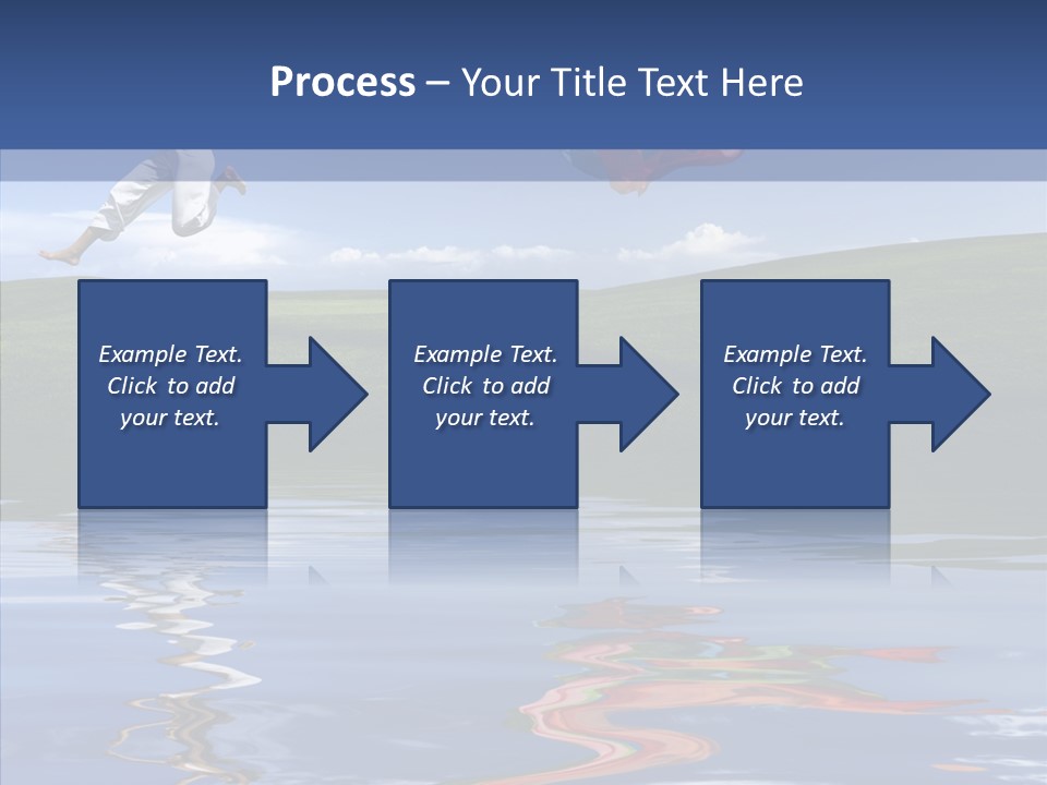 Beautiful Blue Running PowerPoint Template