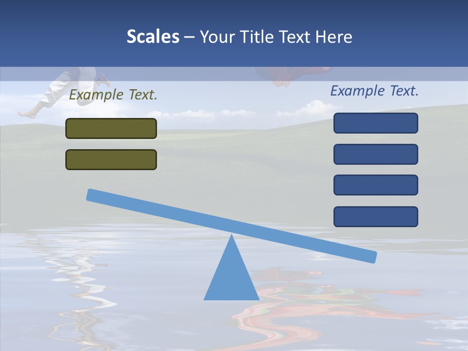 Beautiful Blue Running PowerPoint Template
