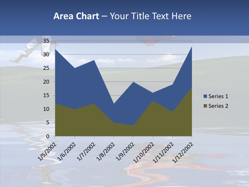 Beautiful Blue Running PowerPoint Template