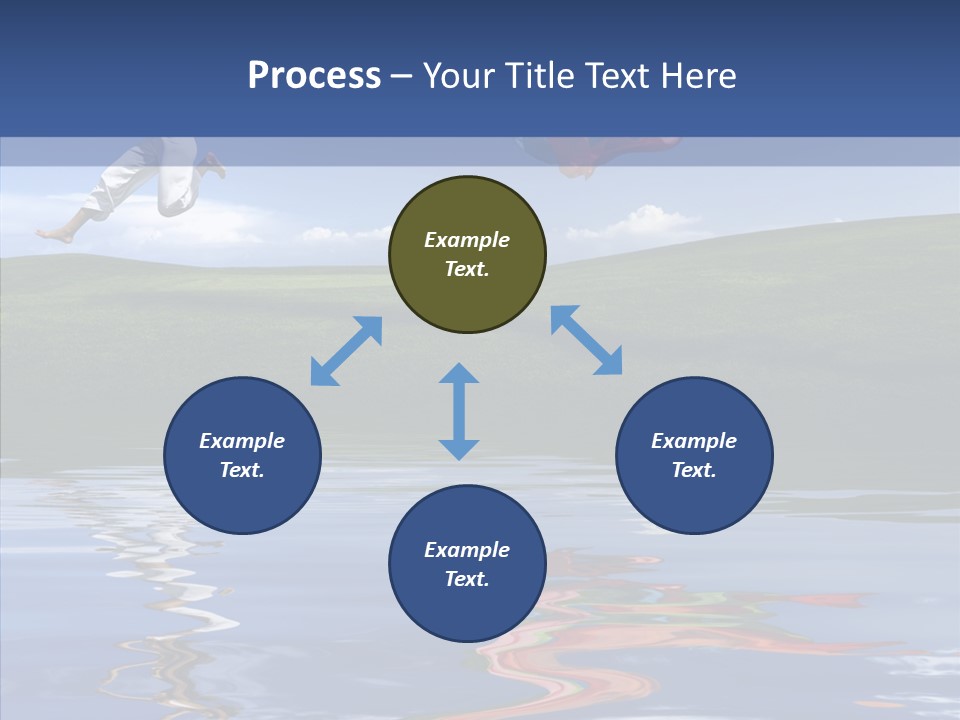 Beautiful Blue Running PowerPoint Template