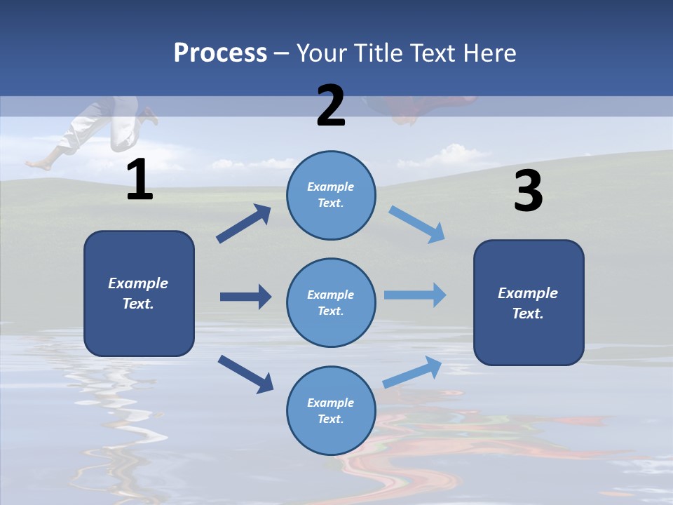 Beautiful Blue Running PowerPoint Template