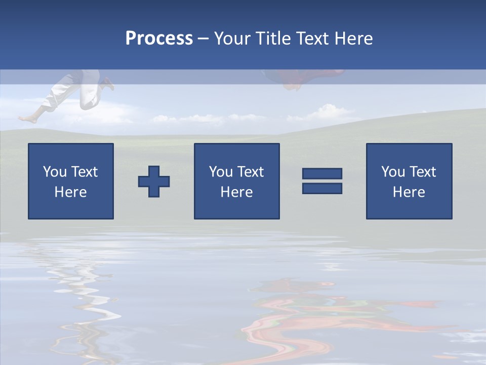 Beautiful Blue Running PowerPoint Template