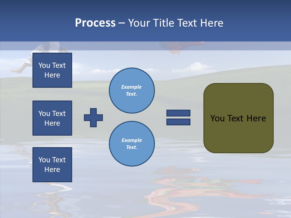 Beautiful Blue Running PowerPoint Template