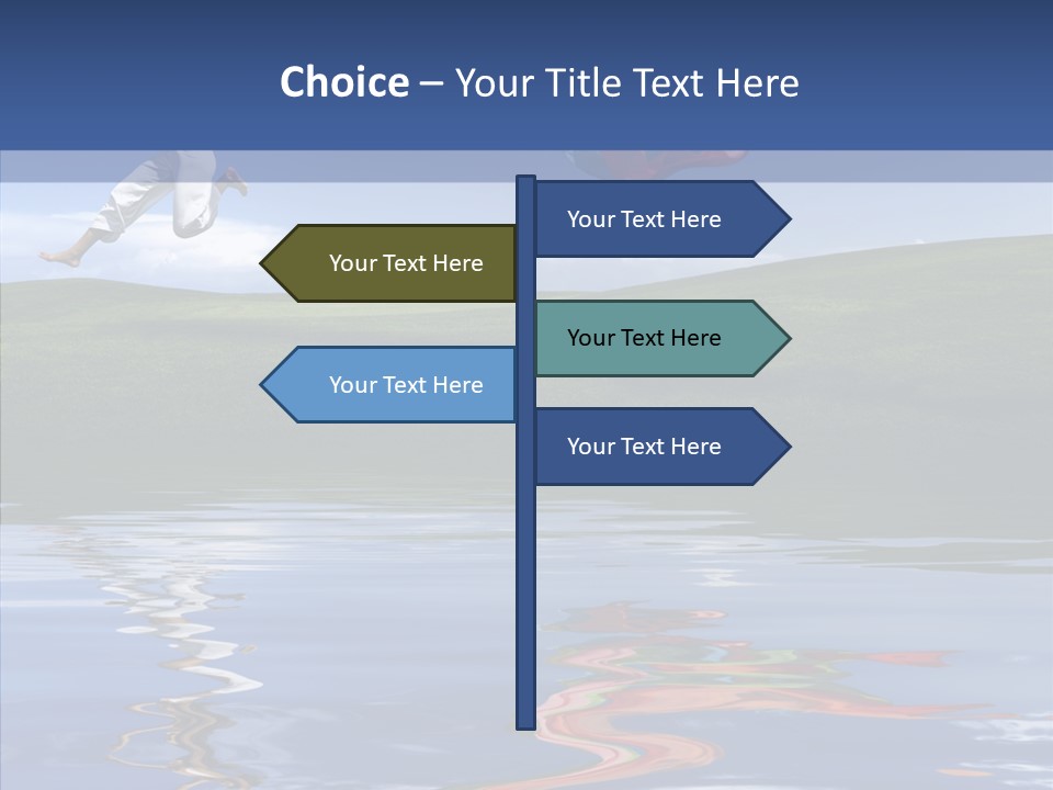 Beautiful Blue Running PowerPoint Template