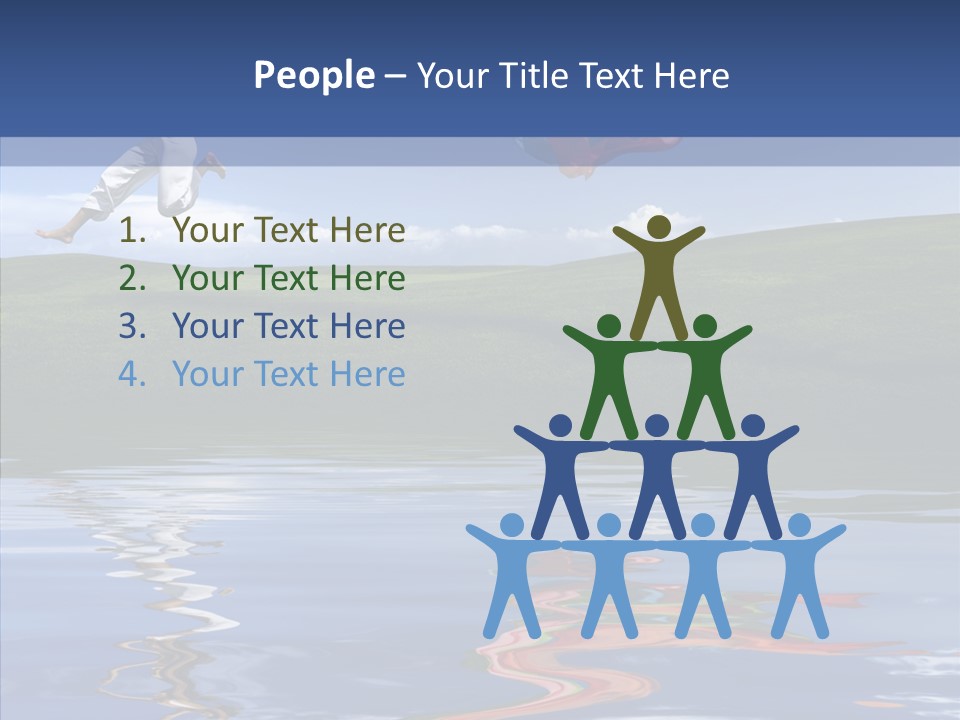 Beautiful Blue Running PowerPoint Template