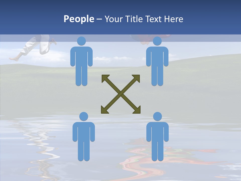 Beautiful Blue Running PowerPoint Template