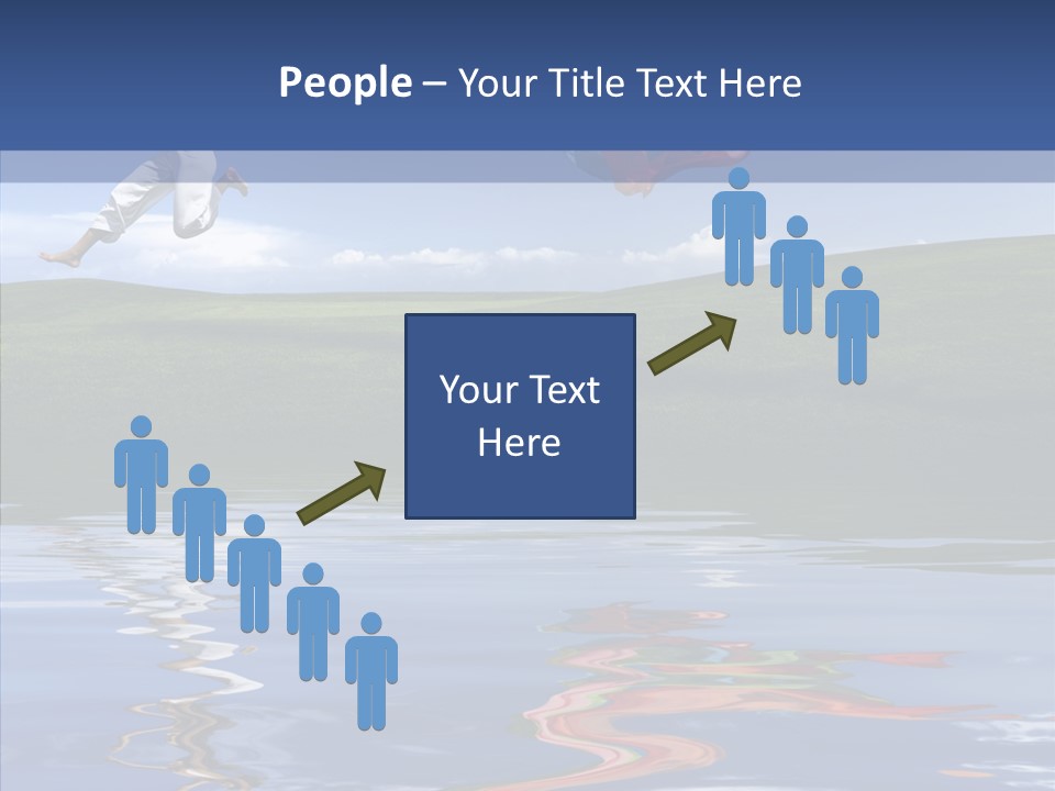 Beautiful Blue Running PowerPoint Template