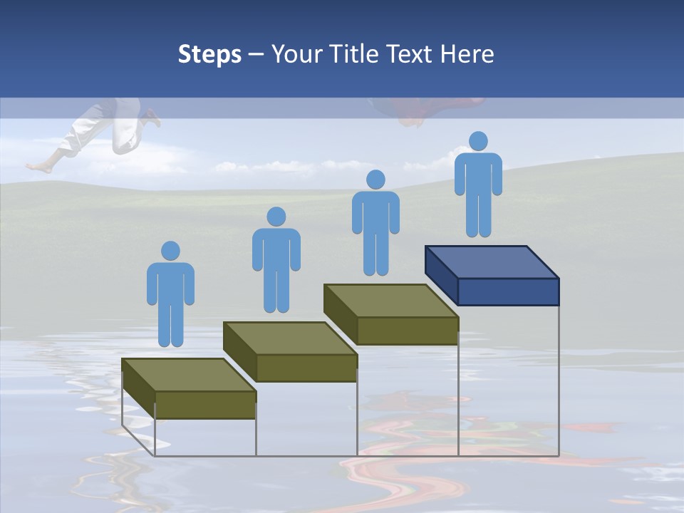 Beautiful Blue Running PowerPoint Template