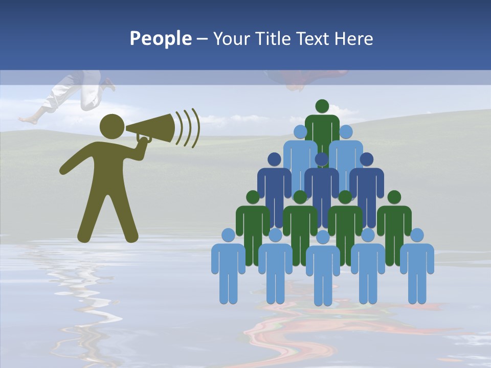 Beautiful Blue Running PowerPoint Template