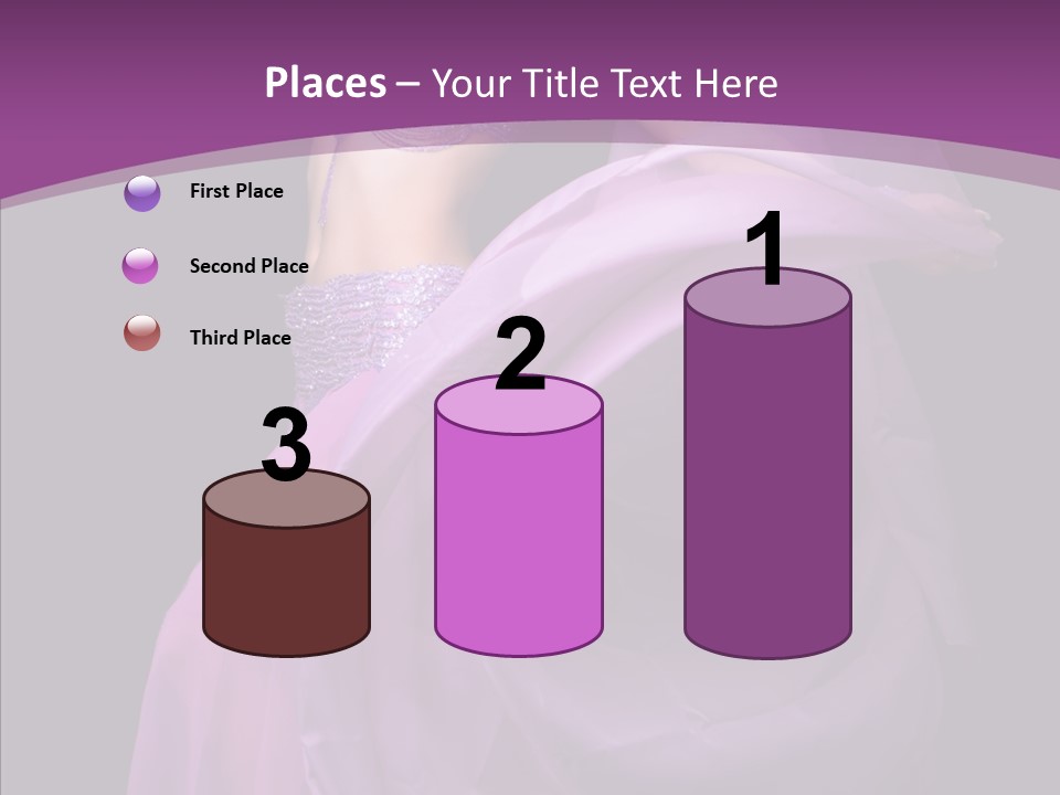 A Beautiful Woman In A Purple Dress Powerpoint Presentation PowerPoint Template