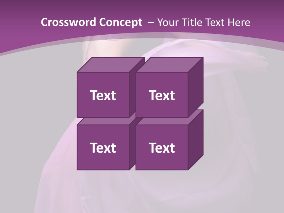 A Beautiful Woman In A Purple Dress Powerpoint Presentation PowerPoint Template