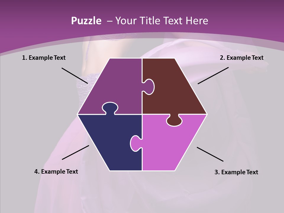 A Beautiful Woman In A Purple Dress Powerpoint Presentation PowerPoint Template