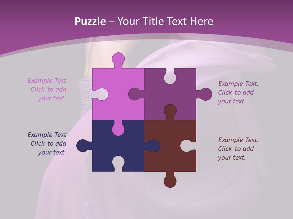A Beautiful Woman In A Purple Dress Powerpoint Presentation PowerPoint Template