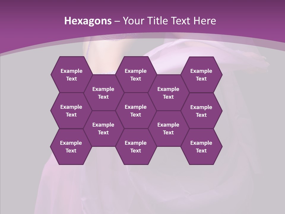 A Beautiful Woman In A Purple Dress Powerpoint Presentation PowerPoint Template