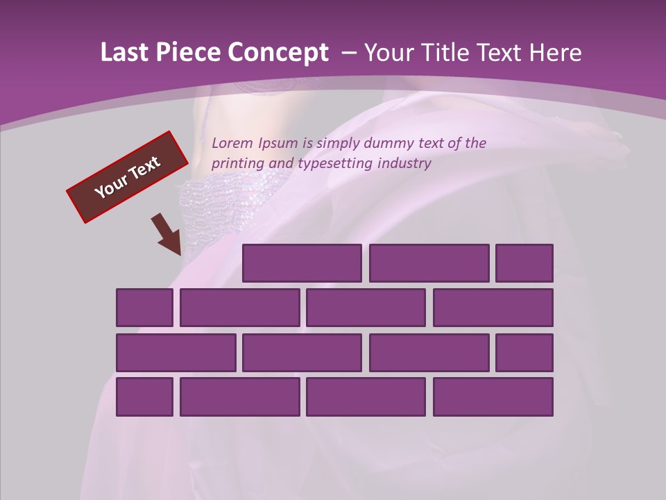 A Beautiful Woman In A Purple Dress Powerpoint Presentation PowerPoint Template