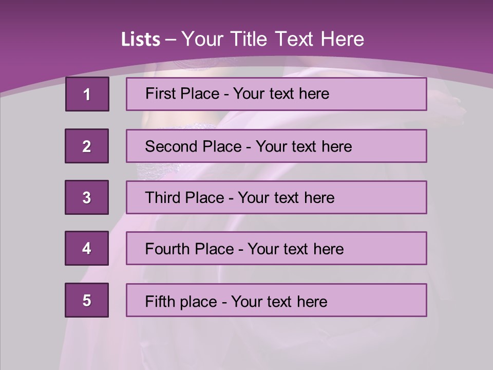 A Beautiful Woman In A Purple Dress Powerpoint Presentation PowerPoint Template
