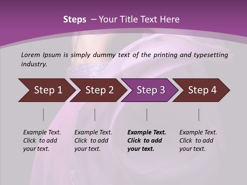 A Beautiful Woman In A Purple Dress Powerpoint Presentation PowerPoint Template