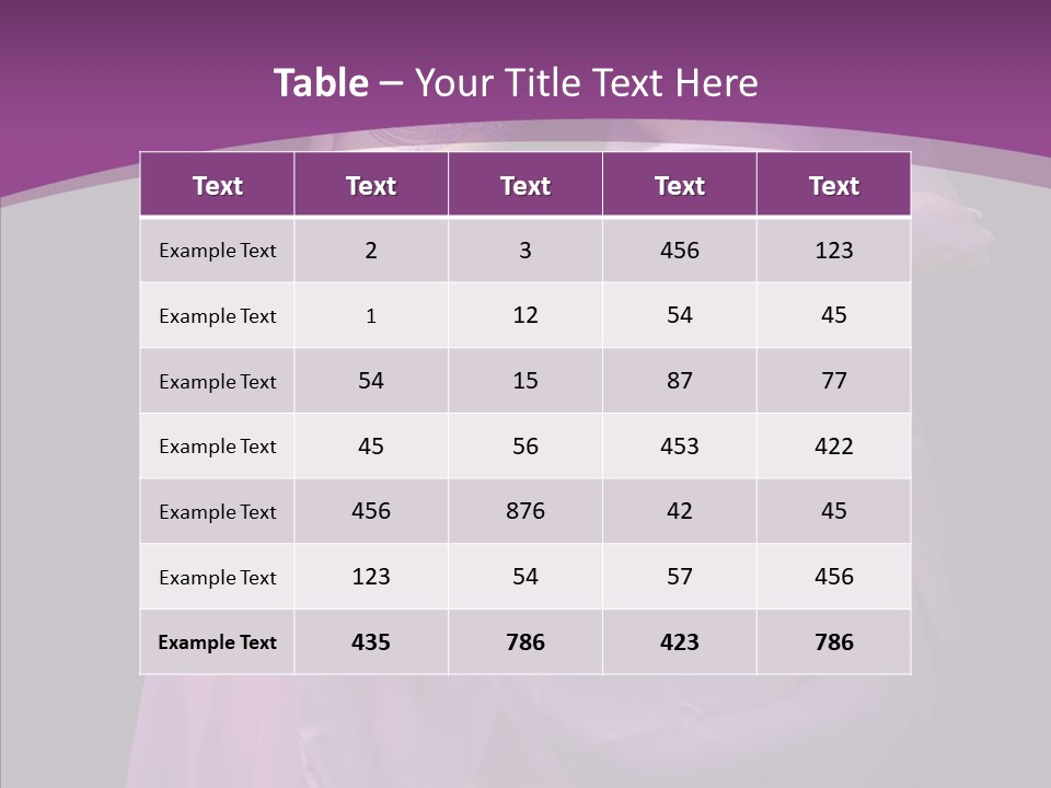 A Beautiful Woman In A Purple Dress Powerpoint Presentation PowerPoint Template