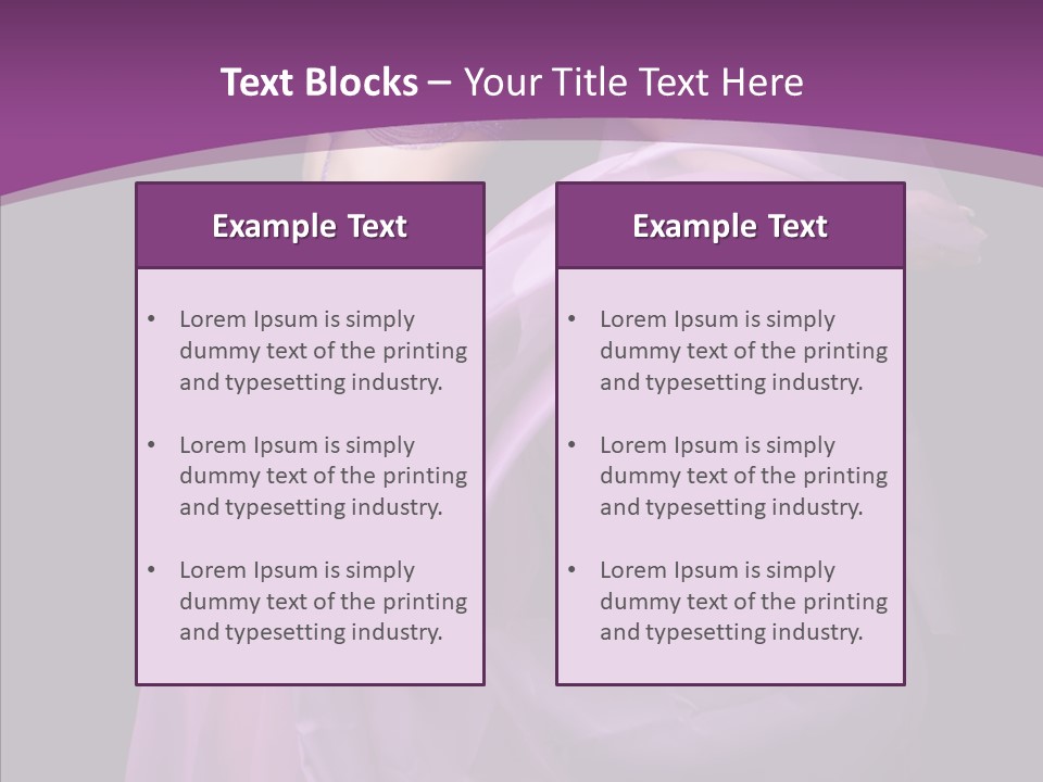 A Beautiful Woman In A Purple Dress Powerpoint Presentation PowerPoint Template