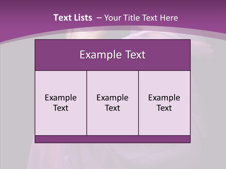 A Beautiful Woman In A Purple Dress Powerpoint Presentation PowerPoint Template