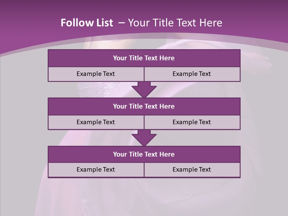 A Beautiful Woman In A Purple Dress Powerpoint Presentation PowerPoint Template