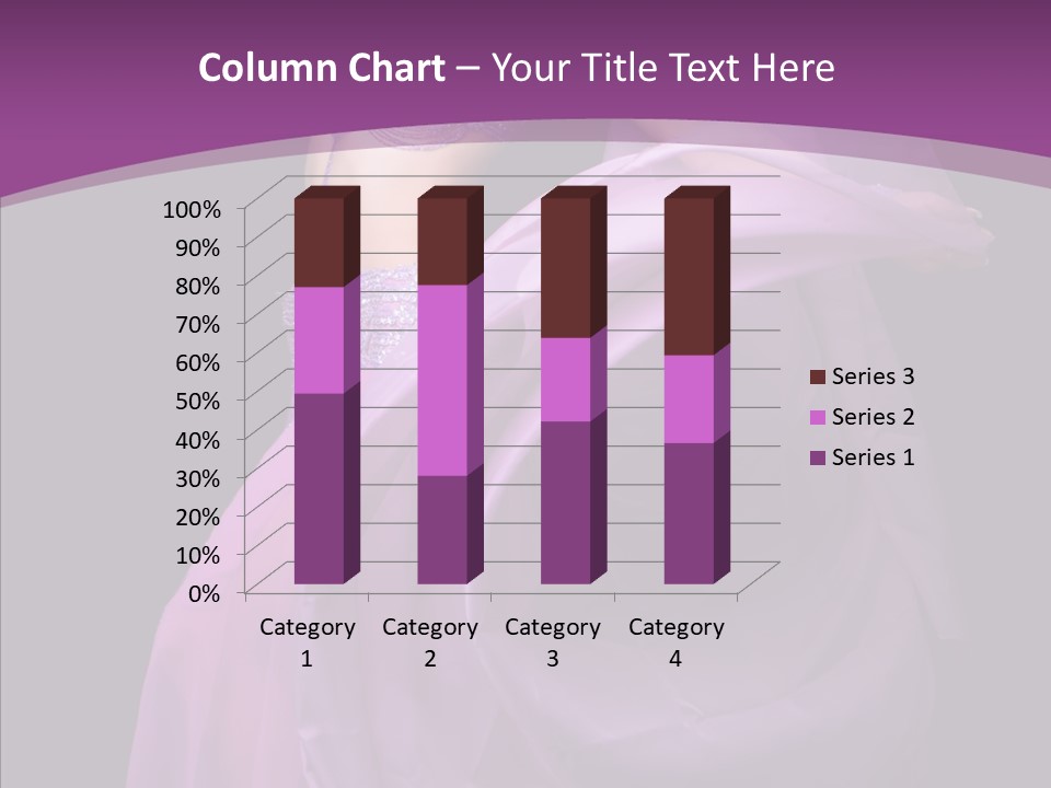 A Beautiful Woman In A Purple Dress Powerpoint Presentation PowerPoint Template