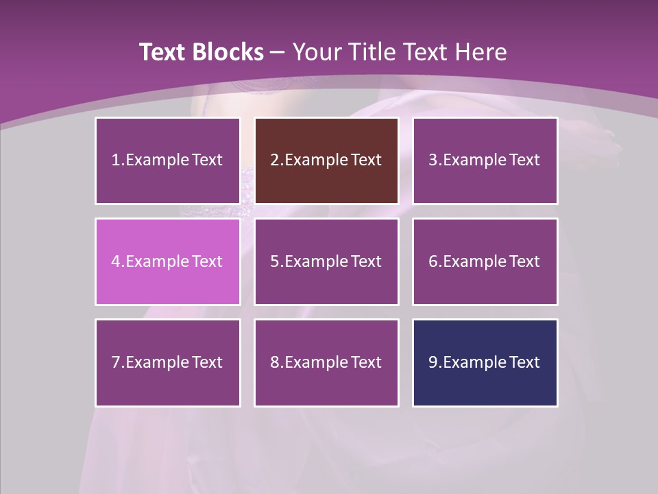 A Beautiful Woman In A Purple Dress Powerpoint Presentation PowerPoint Template