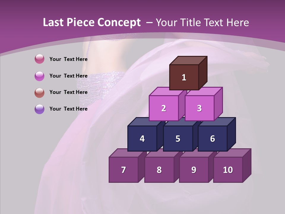 A Beautiful Woman In A Purple Dress Powerpoint Presentation PowerPoint Template