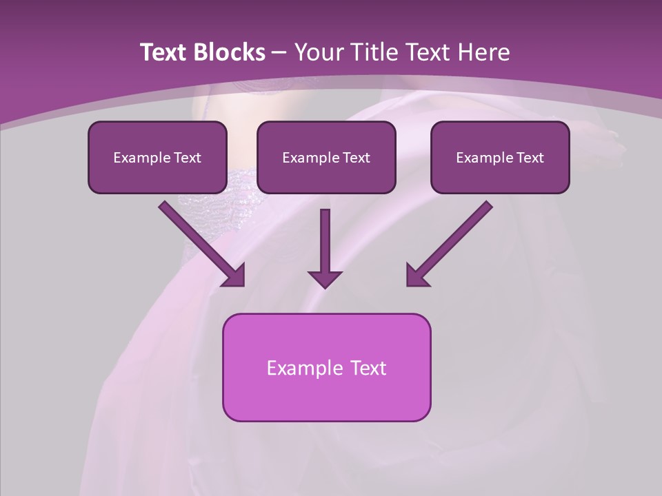 A Beautiful Woman In A Purple Dress Powerpoint Presentation PowerPoint Template