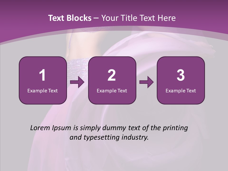 A Beautiful Woman In A Purple Dress Powerpoint Presentation PowerPoint Template