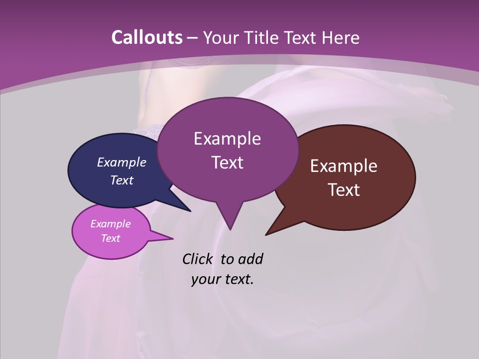 A Beautiful Woman In A Purple Dress Powerpoint Presentation PowerPoint Template