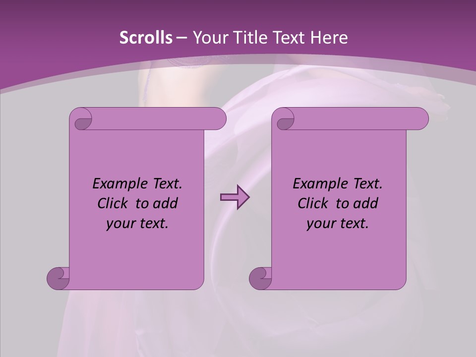 A Beautiful Woman In A Purple Dress Powerpoint Presentation PowerPoint Template