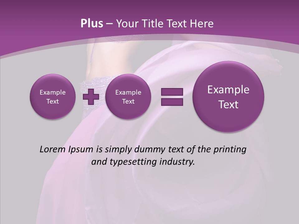 A Beautiful Woman In A Purple Dress Powerpoint Presentation PowerPoint Template
