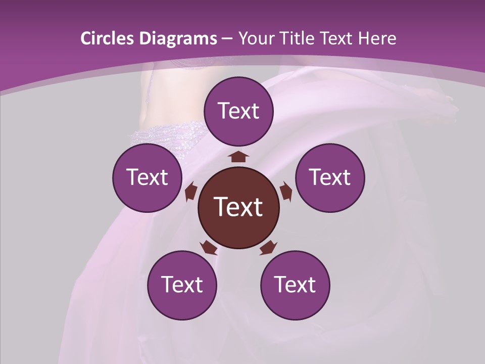 A Beautiful Woman In A Purple Dress Powerpoint Presentation PowerPoint Template