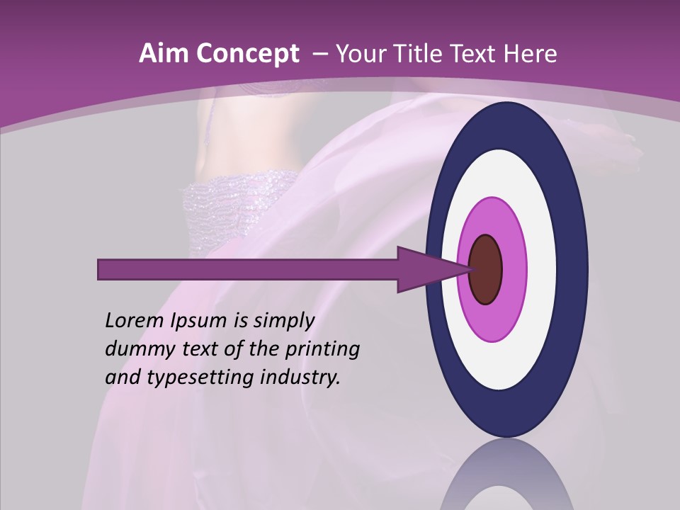 A Beautiful Woman In A Purple Dress Powerpoint Presentation PowerPoint Template