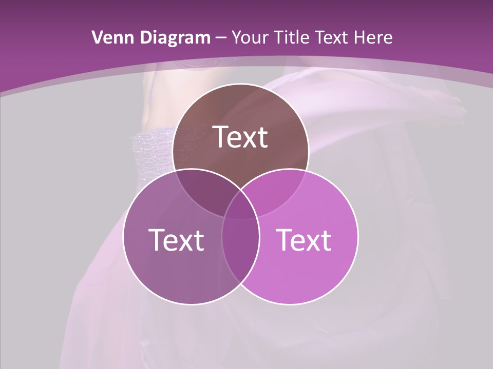 A Beautiful Woman In A Purple Dress Powerpoint Presentation PowerPoint Template