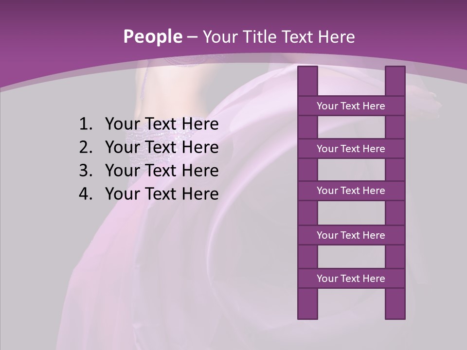 A Beautiful Woman In A Purple Dress Powerpoint Presentation PowerPoint Template
