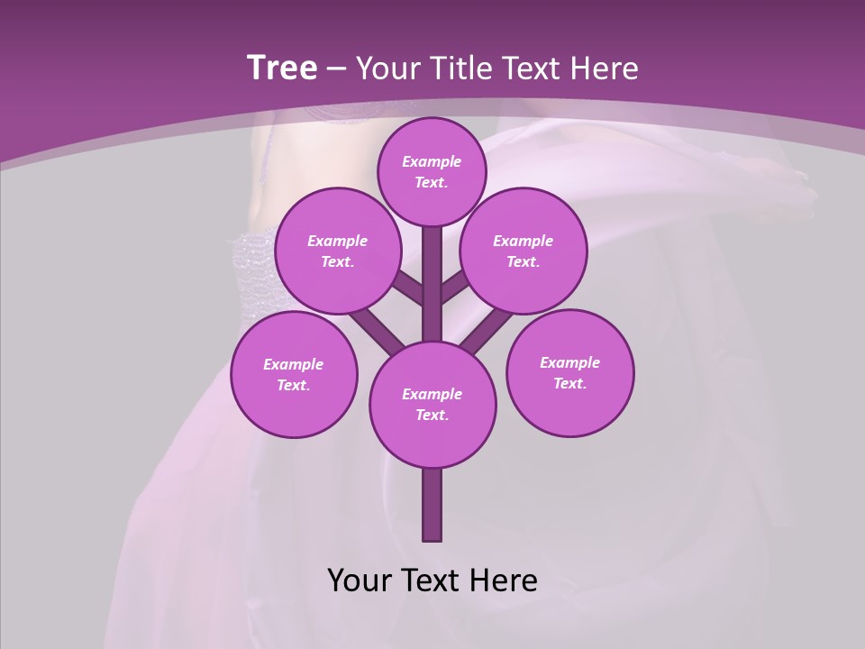 A Beautiful Woman In A Purple Dress Powerpoint Presentation PowerPoint Template