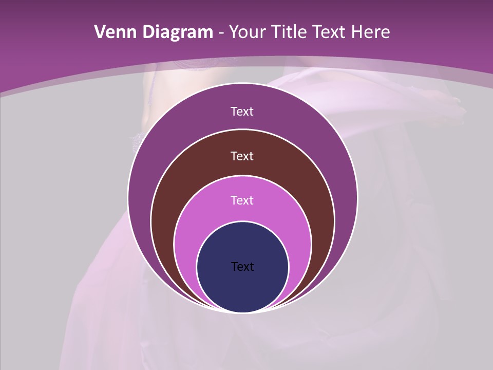 A Beautiful Woman In A Purple Dress Powerpoint Presentation PowerPoint Template