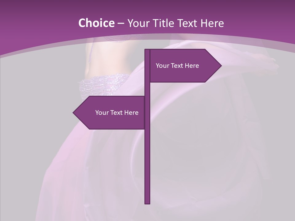 A Beautiful Woman In A Purple Dress Powerpoint Presentation PowerPoint Template