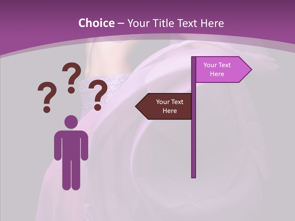 A Beautiful Woman In A Purple Dress Powerpoint Presentation PowerPoint Template